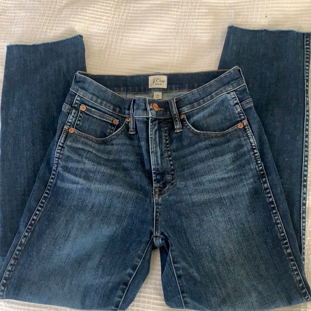 J Crew Denim Jeans 26 Vintage Straight Leg Blue